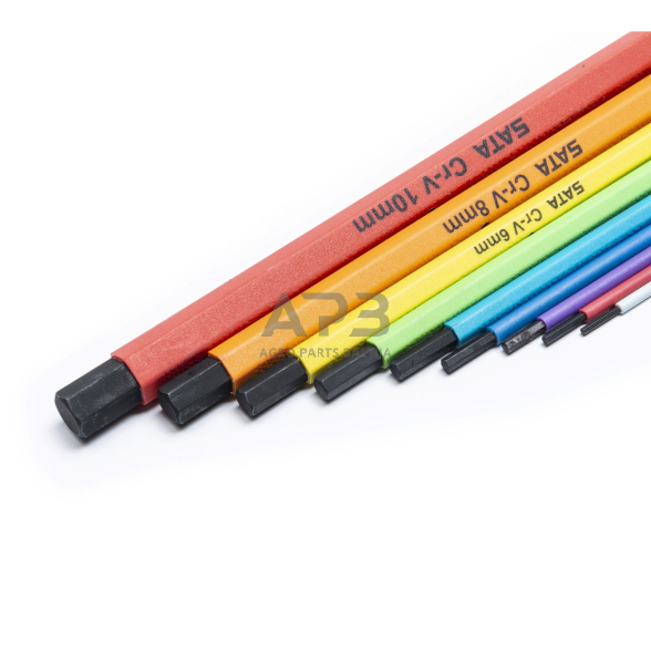 L-tipo šešiakampių vidutinių, raktų rinkinys 9vnt. (spalvoti)(1.5-10mm) 2 L-tipo šešiakampių vidutinių, raktų rinkinys 9vnt. (spalvoti)(1.5-10mm) 2