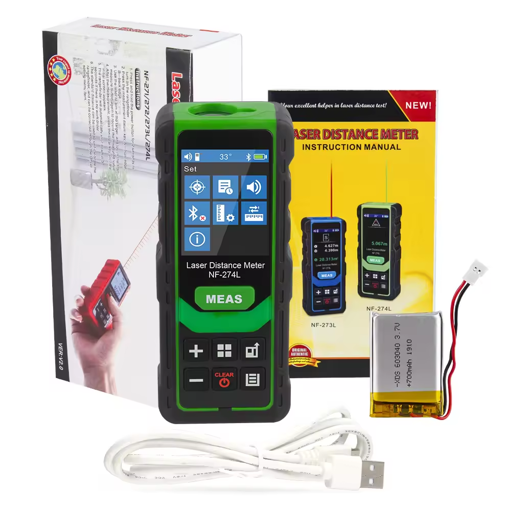 Lazerinis atstumų matuoklis su BT (žalias) 0-60m 3 Lazerinis atstumų matuoklis su BT (žalias) 0-60m 3