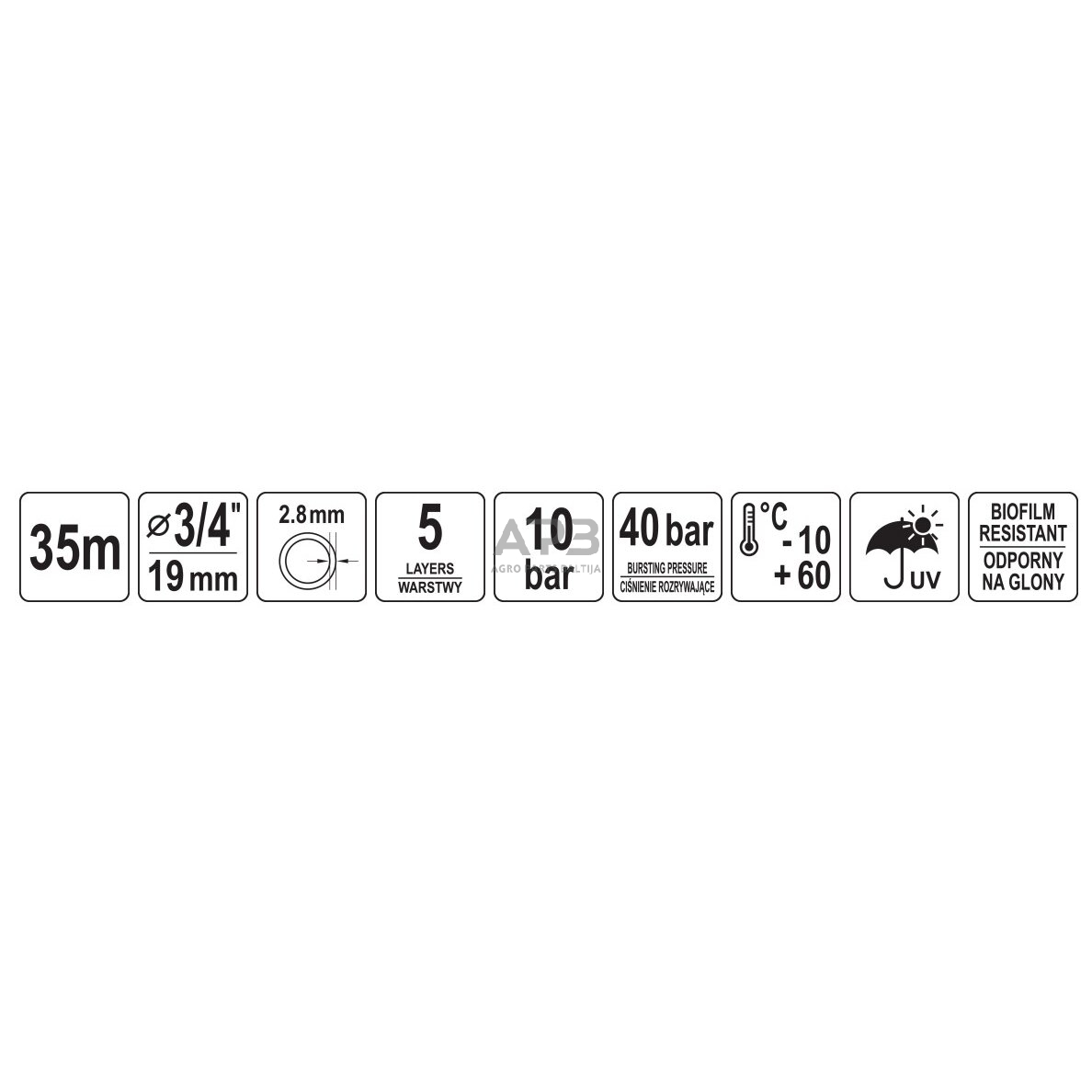 Laistymo žarna 3/4" 35m (5-sluoksnių) 1 Laistymo žarna 3/4" 35m (5-sluoksnių) 1