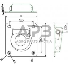 Laikiklis 102x96mm H=22mm 709003KR