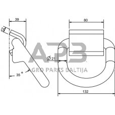 Laikiklis 132x39mm 709002KR