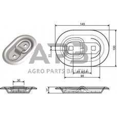 Laikiklis 145x100 H=16mm 709021KR