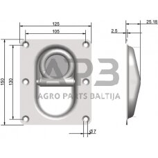 Laikiklis 150x125mm H=25.18mm 709010KR