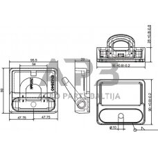 Laikiklis 95.5x90mm H=29mm 709022KR