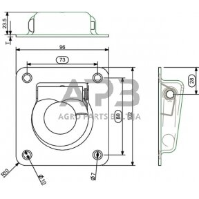 Laikiklis 102x96mm H=22mm 709003KR