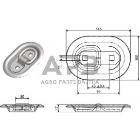 Laikiklis 145x100 H=16mm 709021KR