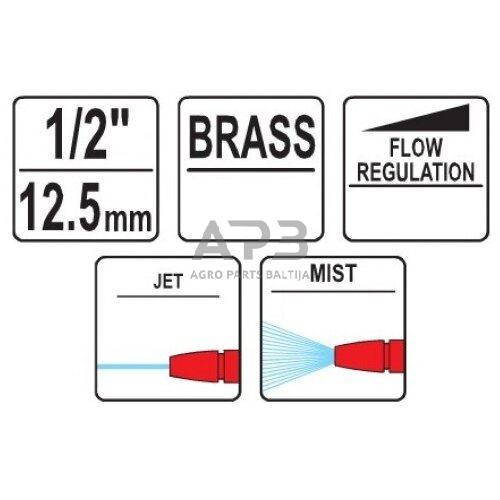 Laistymo purkštuvas reguliuojamas metalinis 2 Laistymo purkštuvas reguliuojamas metalinis 2
