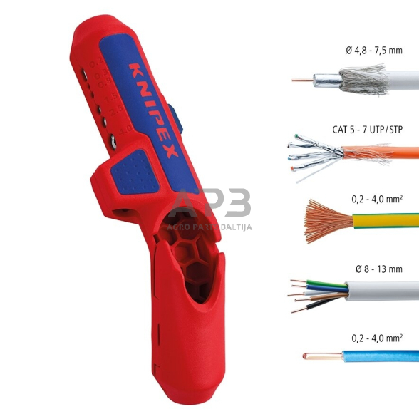Laidų nuvalymo įrankis KNIPEX ErgoStrip 5 Laidų nuvalymo įrankis KNIPEX ErgoStrip 5