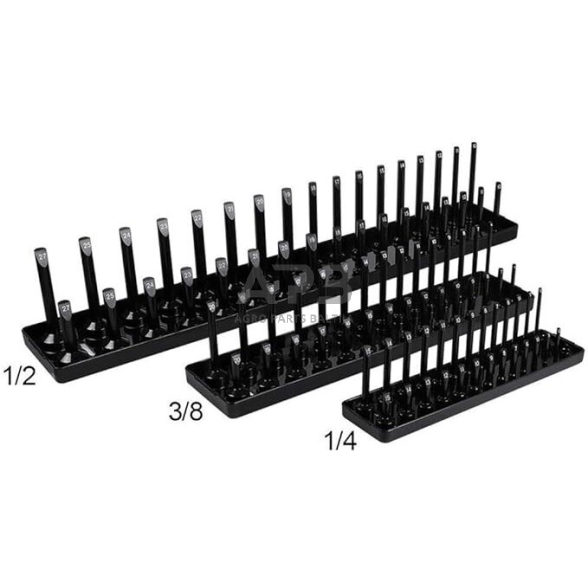 Laikiklių galvutėms rinkinys 6vnt (1/2'+3/8'+1/4') SAE ir Metrinė sistema 1 Laikiklių galvutėms rinkinys 6vnt (1/2'+3/8'+1/4') SAE ir Metrinė sistema 1