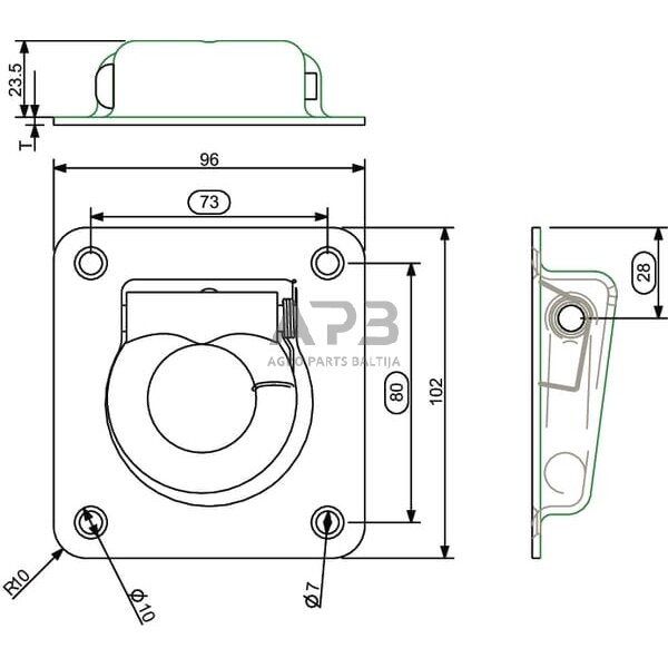 Laikiklis 102x96mm H=22mm 709003KR 1