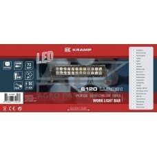 LED Bar žibintas 72W, 6120lm, 12/24V, balta, 351.6x79.5mm, 24 LED LA10308