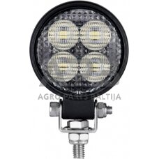 LED darbo žibintas apvalus 12W, 1200lm, 12/24V, 65.7x85.8x35mm 8 LED LA10606