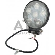 LED darbo žibintas apvalus 27W, 1850lm, 10/30V, Ø 115mm, 6 LED gopart LA15002