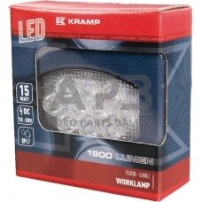LED darbo žibintas ovalus 15W, 1900lm, 10/30V, 120x38x80mm, 10 LED LA10020