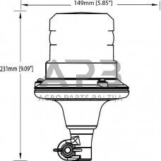 LED oranžinis švyturėlis 12/24V Britax EB5009A