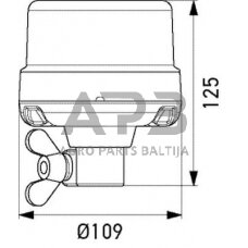 LED oranžinis švyturėlis Hella 2XD066146011