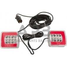 LED priekabos žibintų komplektas su laidu 12V, 24V, 7,5 metro kabelis, 2,5 metro kabelis gopart LA65009