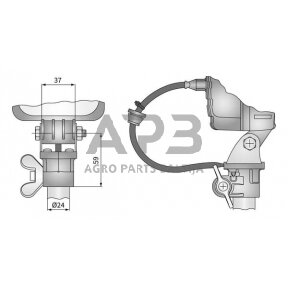 LED darbinio žibinto adapteris su AMP jungtimi LA10040