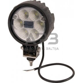 LED darbo žibintas apvalus 24W, 1500lm, 10/30V, Ø 117mm, 6 LED LA10009