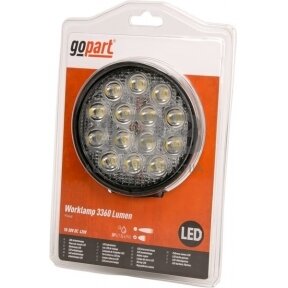 LED darbo žibintas apvalus 42W, 3360lm, 10/30V, Ø 117mm, 14 LED, gopart LA15028