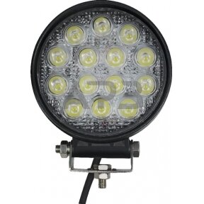 LED darbo žibintas apvalus 42W, 3360lm, 10/30V, Ø 117mm, 14 LED, gopart LA15028