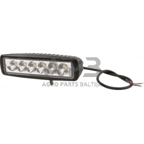 LED darbo žibintas stačiakampis 18W, 1440lm, 10/30V, 159.8x63mm, 6 LED gopart LA15026