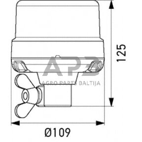 LED oranžinis švyturėlis Hella 2XD066146011