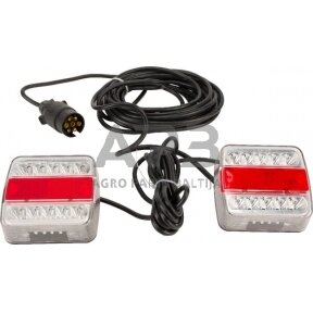 LED priekabos žibintų komplektas su laidu 12V, 7,5 metro kabelis, 2,5 metro kabelis gopart LA65015