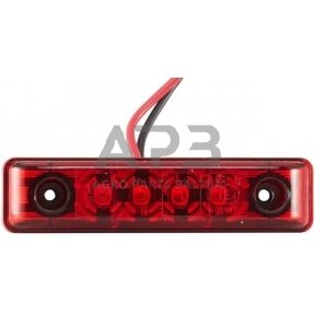 LED žymeklio lemputė, stačiakampis, 12V, raudona, 65x11x16mm, Hella ValueFit 2TM357010011