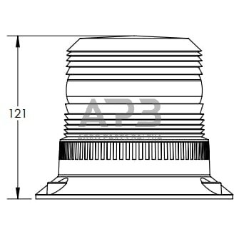 LED oranžinis švyturėlis 12/24V Britax EB5010A 2 LED oranžinis švyturėlis 12/24V Britax EB5010A 2