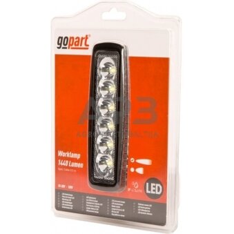 LED darbo žibintas stačiakampis 18W, 1440lm, 10/30V, 159.8x63mm, 6 LED gopart LA15026 3 LED darbo žibintas stačiakampis 18W, 1440lm, 10/30V, 159.8x63mm, 6 LED gopart LA15026 3