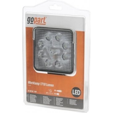 LED darbo žibintas kvadratinis 15W, 1710lm,10/30V, 129x40x100mm, 9 LED gopart LA15032 1 LED darbo žibintas kvadratinis 15W, 1710lm,10/30V, 129x40x100mm, 9 LED gopart LA15032 1