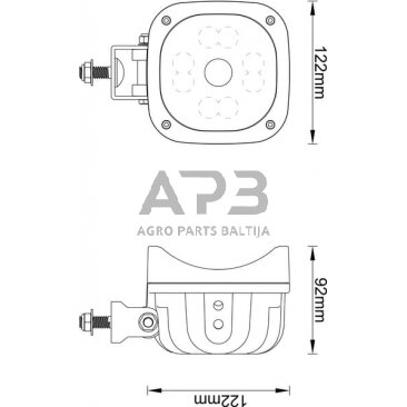 LED darbo žibintas kvadratinis su kamera CAS66090KR 5 LED darbo žibintas kvadratinis su kamera CAS66090KR 5