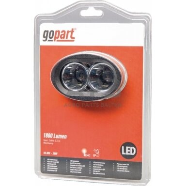 LED darbo žibintas ovalus 20W, 1800lm, oval, 10/30V, 96x72x79mm, 2 LED gopart LA15006 2 LED darbo žibintas ovalus 20W, 1800lm, oval, 10/30V, 96x72x79mm, 2 LED gopart LA15006 2