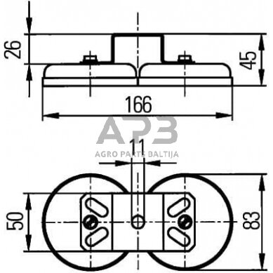 LED darbinio žibinto magnetinė plokštelė Hella 8HG004806001 4 LED darbinio žibinto magnetinė plokštelė Hella 8HG004806001 4