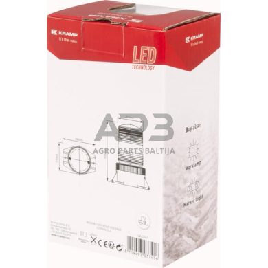 LED oranžinis švyturėlis LA20061 10-110V 2 LED oranžinis švyturėlis LA20061 10-110V 2