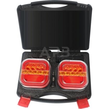 LED bevielis priekabos žibintų komplektas 12V, 24V LA60040R 2 LED bevielis priekabos žibintų komplektas 12V, 24V LA60040R 2