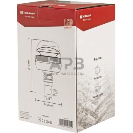 LED oranžinis švyturėlis 24W, 12-24V, Ø 128mm x 215mm LA20020 5 LED oranžinis švyturėlis 24W, 12-24V, Ø 128mm x 215mm LA20020 5