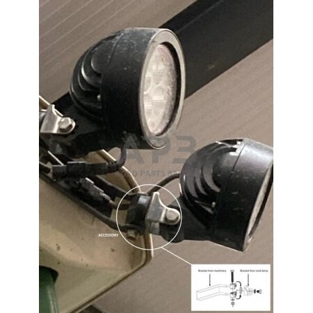 LED darbo žibintas apvalus 40W, 3800lm, 110x93x145mm, 4 LED LA10416 4