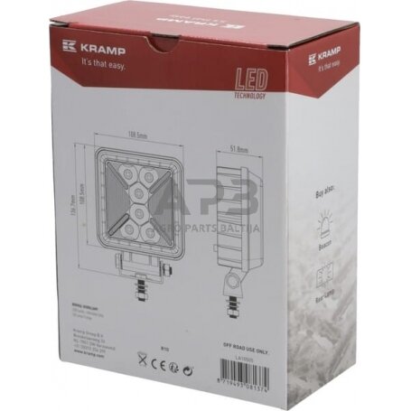 LED darbo žibintas kvadratinis 31W 2400/250lm LA10505 4 LED darbo žibintas kvadratinis 31W 2400/250lm LA10505 4