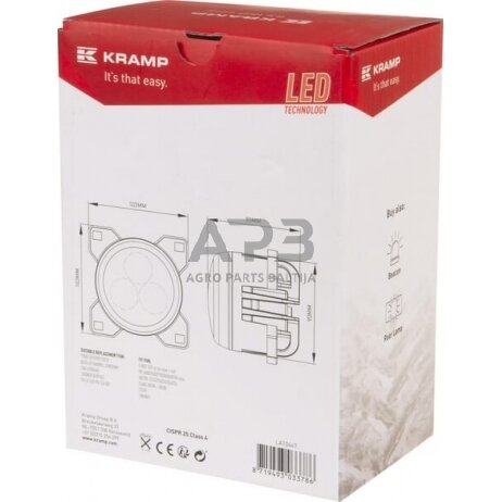 LED darbo žibintas apvalus 42W, 4200lm, LA10447 1 LED darbo žibintas apvalus 42W, 4200lm, LA10447 1