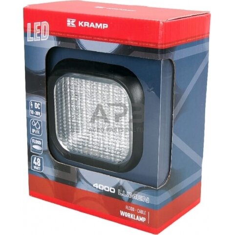 LED darbo žibintas kvadratinis 48W, 4000lm, 10-30V, 146x81x123mm, LA10055 3 LED darbo žibintas kvadratinis 48W, 4000lm, 10-30V, 146x81x123mm, LA10055 3