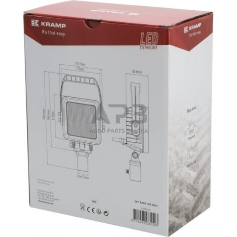 LED darbo žibintas kvadratinis LA10446 3 LED darbo žibintas kvadratinis LA10446 3