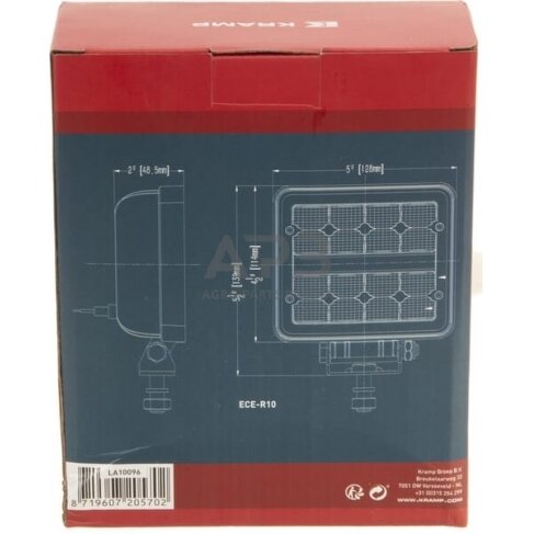 LED darbo žibintas kvadratinis 24W, 2272lm, 9/36V, 139x48.5x128mm,16 LED LA10096 4 LED darbo žibintas kvadratinis 24W, 2272lm, 9/36V, 139x48.5x128mm,16 LED LA10096 4