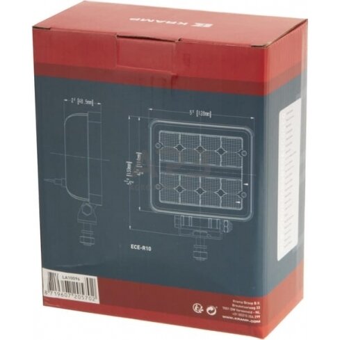 LED darbo žibintas kvadratinis 24W, 2272lm, 9/36V, 139x48.5x128mm,16 LED LA10096 6 LED darbo žibintas kvadratinis 24W, 2272lm, 9/36V, 139x48.5x128mm,16 LED LA10096 6