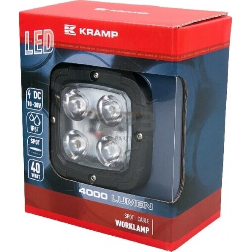LED darbo žibintas kvadratinis 40W, 4000lm, 10-30V, 110x63.4x98.5mm, LA10045 3 LED darbo žibintas kvadratinis 40W, 4000lm, 10-30V, 110x63.4x98.5mm, LA10045 3