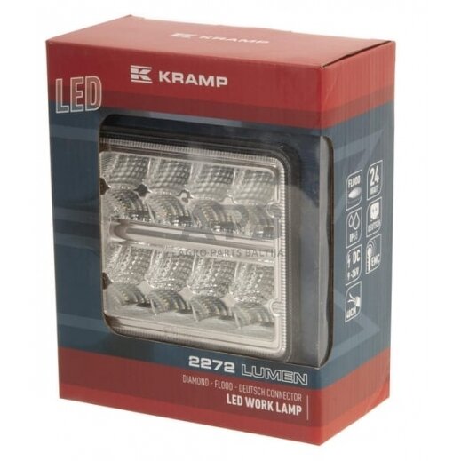 LED darbo žibintas kvadratinis 24W, 2272lm, 9/36V, 139x48.5x128mm,16 LED LA10096 3 LED darbo žibintas kvadratinis 24W, 2272lm, 9/36V, 139x48.5x128mm,16 LED LA10096 3