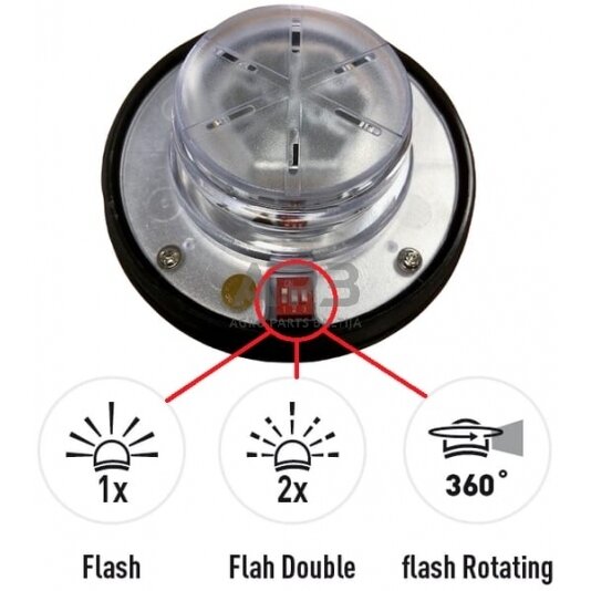 LED oranžinis švyturėlis LA20028 3 LED oranžinis švyturėlis LA20028 3