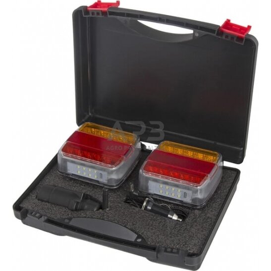 LED bevielis priekabos žibintų komplektas 12V, 9-15V LA60025 3 LED bevielis priekabos žibintų komplektas 12V, 9-15V LA60025 3