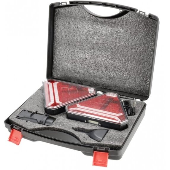 LED bevielis priekabos žibintų komplektas 12V, 24V LA60050 5 LED bevielis priekabos žibintų komplektas 12V, 24V LA60050 5